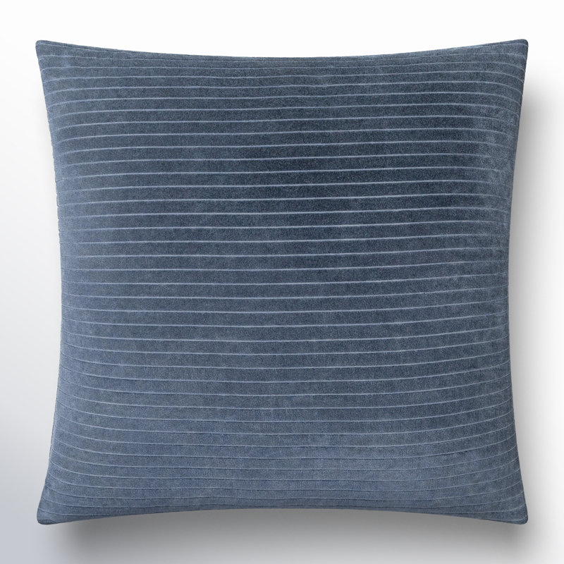 Alda Throw Pillow, Dark Blue, Down, 18" x 18"