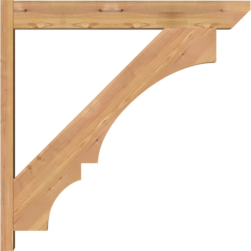 Persienne balboa à lattes en bois rustique, P 32 po x H 32 po, Cèdre rouge occidental l 7 1/2 po (lisse)