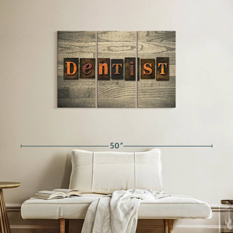 Alcaraz Dentist Typography, 24" H x 38" W