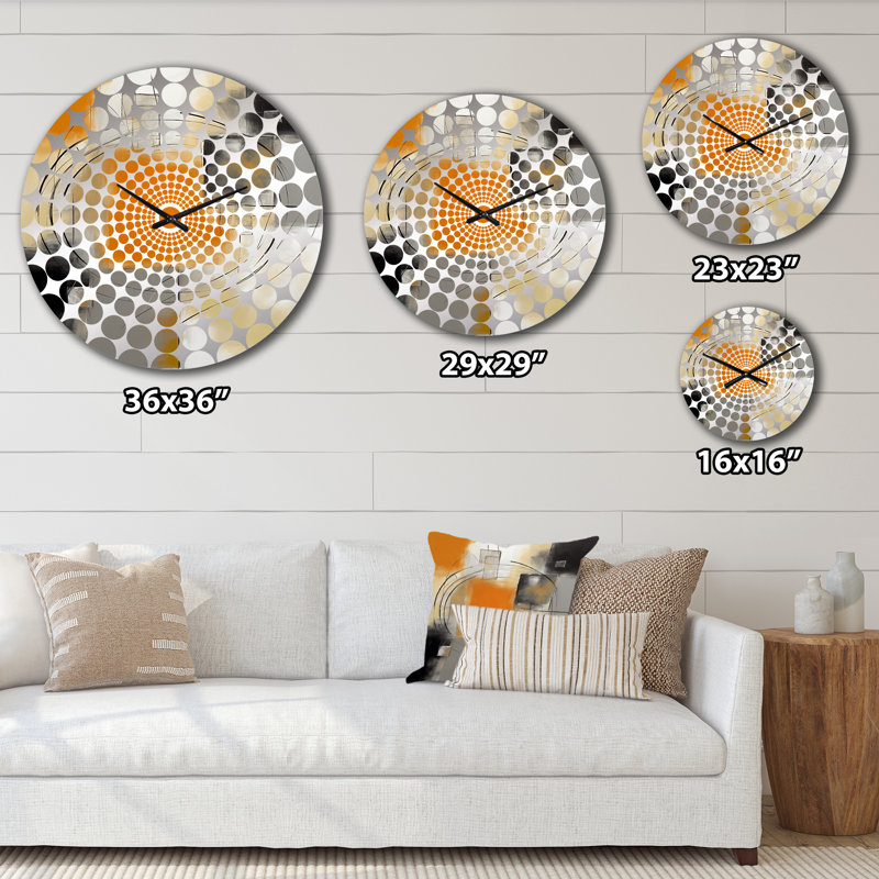 Rosemae - Horloge murale géométrique abstraite, Grand