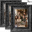 Black 3 PCS Simple Picture Frame for 5" x 7" Photos and Mantel Decor