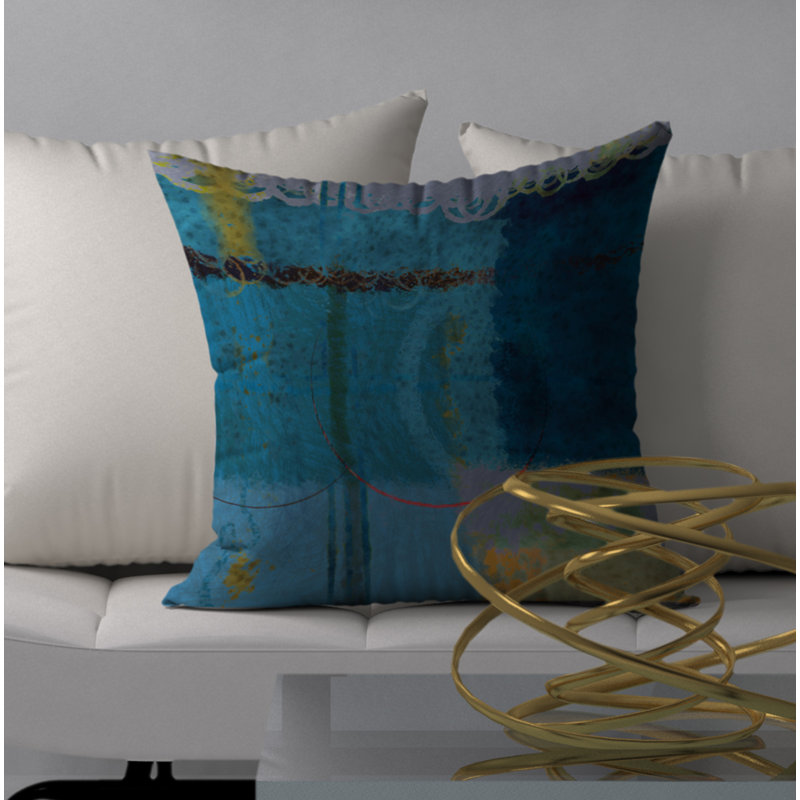 Abstract Reversible Throw Pillow, 20" x 20"