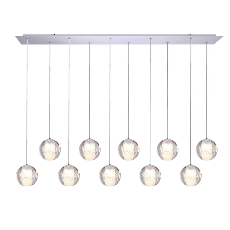 Luminaire suspendu sphère en grappe 10 lumières Veroniza