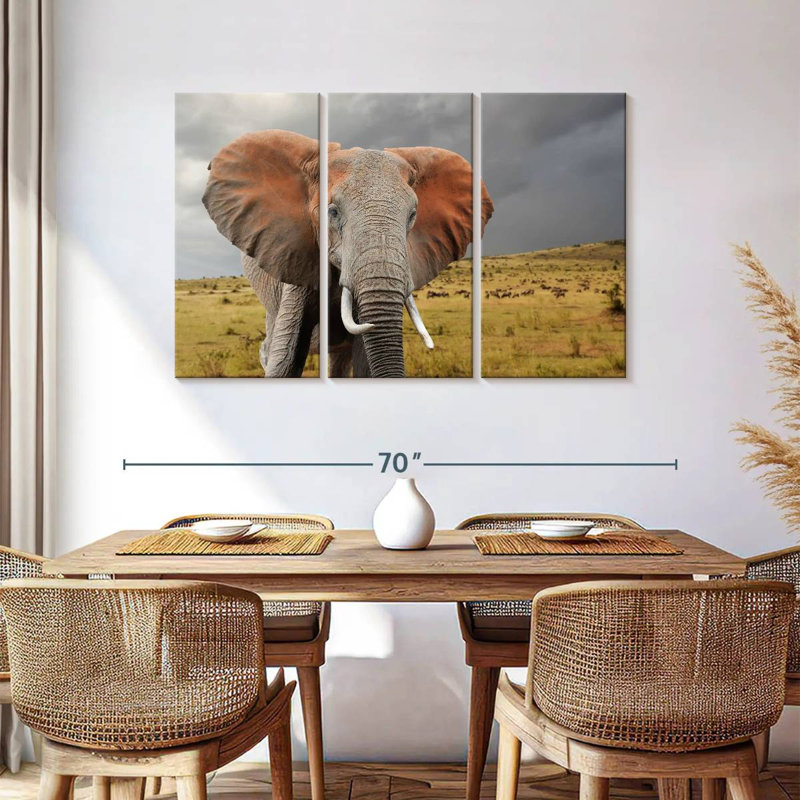 African Elephant, 36" H x 57" W