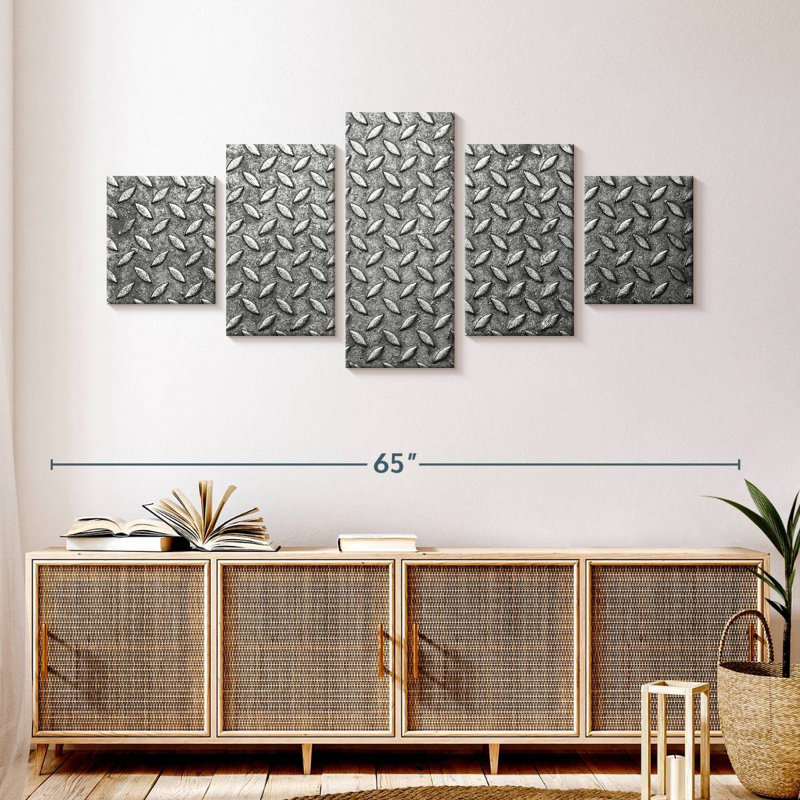 Motif de plaque d'acier, H 24 po x l 55 po