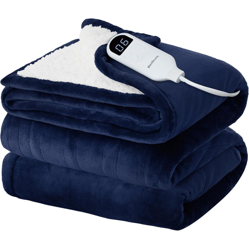 Electric Blanket - Dual Control Heated Blanket, Fast Heating with 10 Time Settings & 10 Heat Settings , King