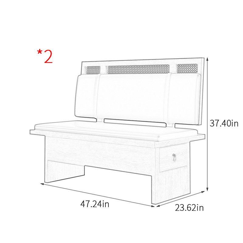 Banc rembourré en similicuir Simple, Vert