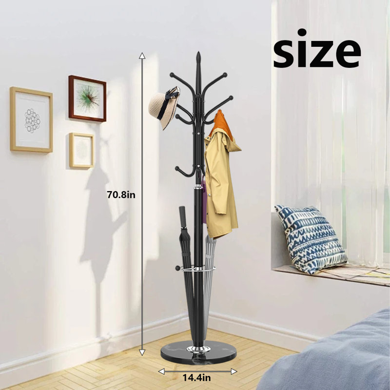 Portemanteaux en métal avec porte-parapluie pour entrée, couloir, salon, chambre à coucher