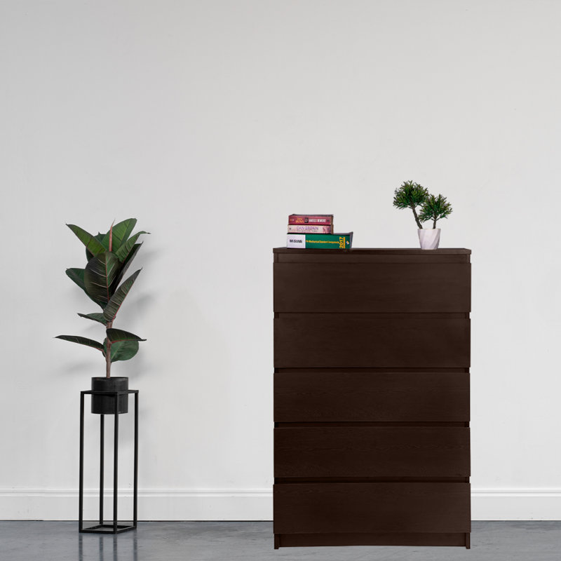 Helen 70cm W 5 - Drawer Chest of Drawers, Wenge
