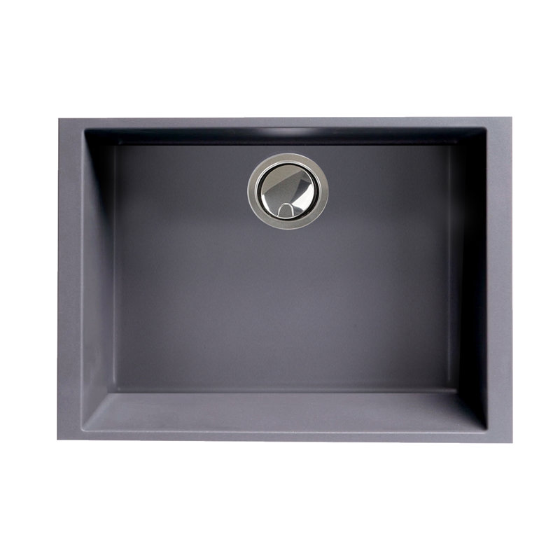 23.63'' L Single Basin Kitchen Sink, Titanium Gray