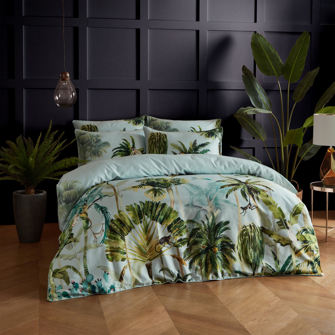 Forsteriana Cotton Floral Duvet Cover Set with Pillowcases Included