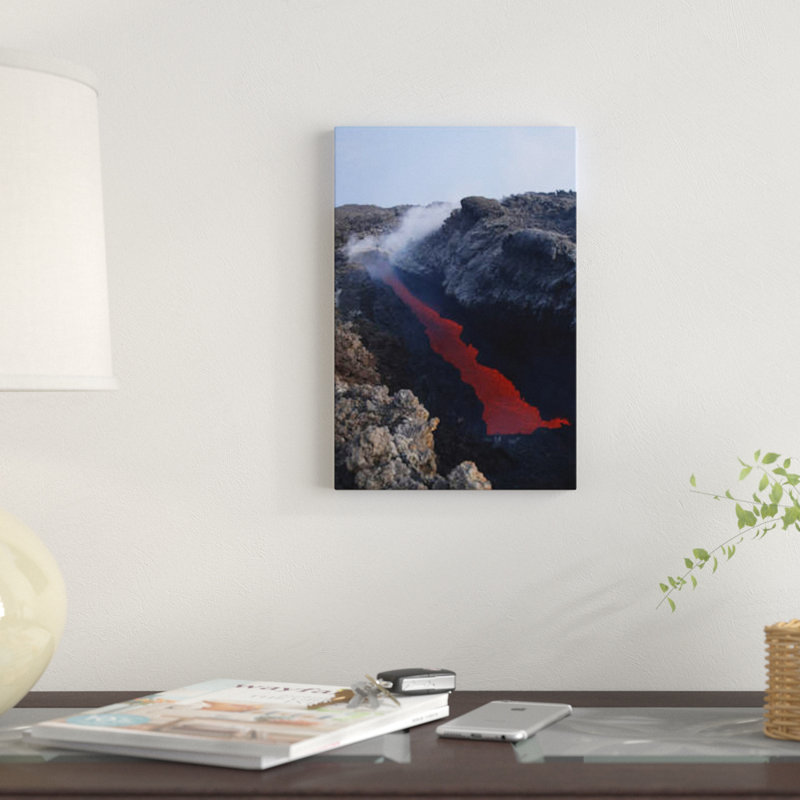 « mount etna opened tubee flow, sicily, italie » par martin rietze, reproduction d’impression sur toile tendue, Pas de tapis