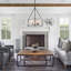 Jairdan 5-Light Dimmable Ripple Glass Drum Chandelier-1165607381