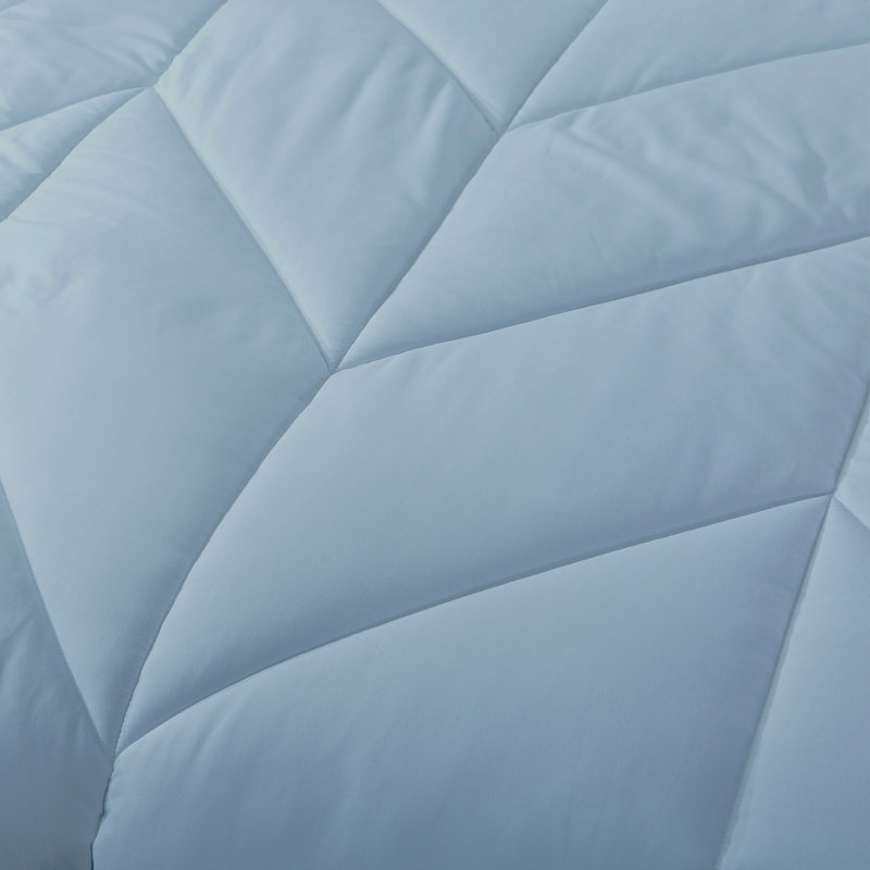 Full Blue Fog Microfiber Down Alternative Comforter Set