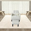 Fauteuil de détente de salon en blanc crème, fauteuil inclinable, blanc doux et relaxant pour la chambre, coussin, dossier à pression, plusieurs angles confortables