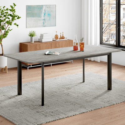 Extendable Metal Base Dining Table