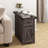 Ardala 24'' H Farmhouse End Table with Power Outlets & Drawer Cabinet