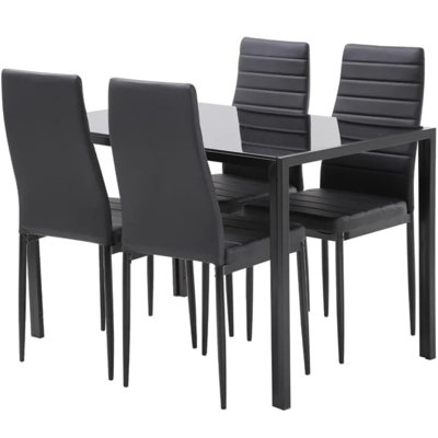 Table de salle à manger moderne avec ensemble de 4 chaises