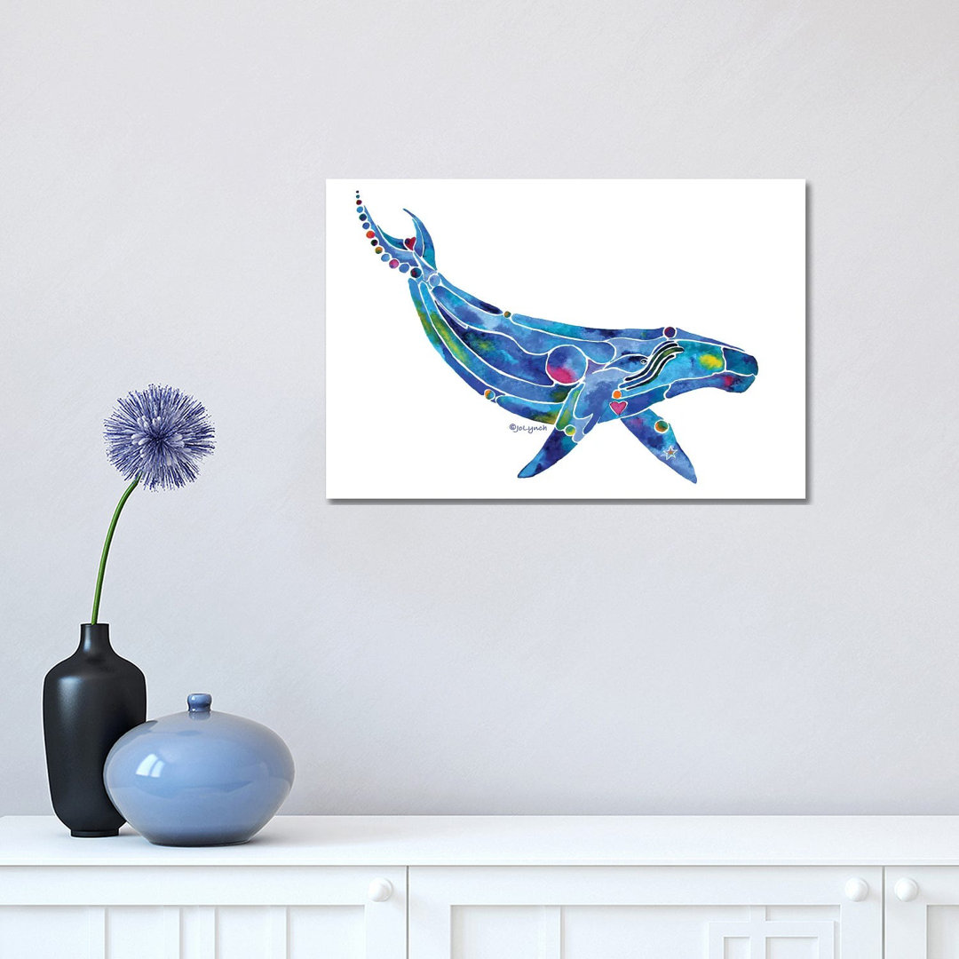 Whale Humpback Ocean by Jo Lynch - Wrapped Canvas Gallery-Wrapped Canvas Giclée
