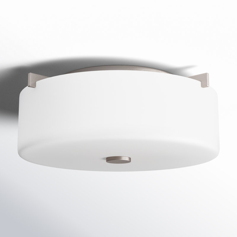 Kyoto Flush Mount, Brushed Steel, No, No