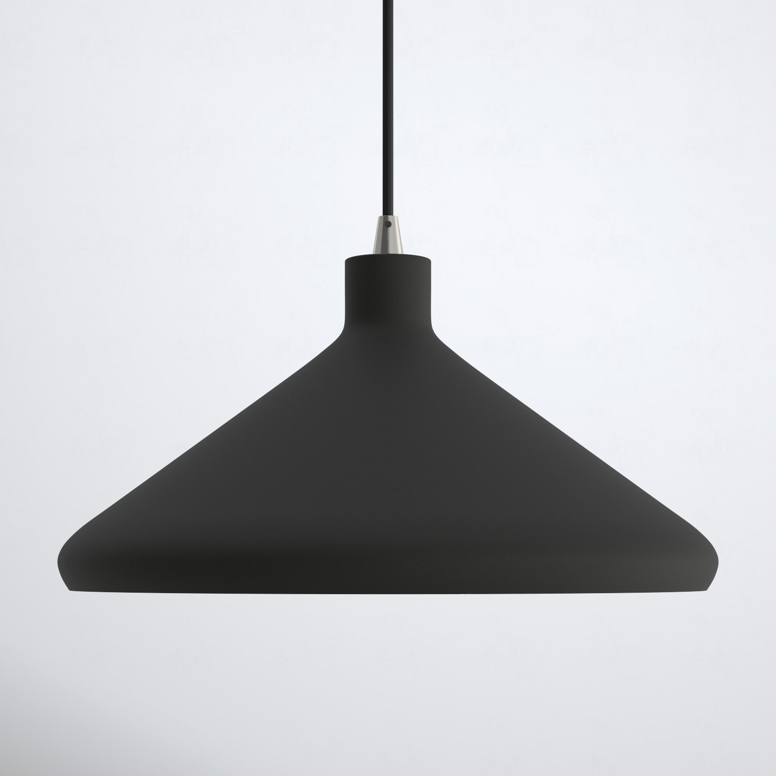 Schultz Dimmable Dome Single Light Pendant, Black, 13" H x 15.25" W x 15.25" D