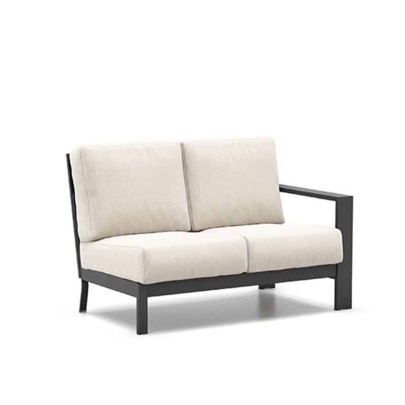 Blair Left Arm Loveseat With Cushion, Main Street Dove, Storm