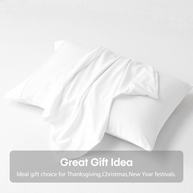 Microfiber - Set of 2, White, Queen
