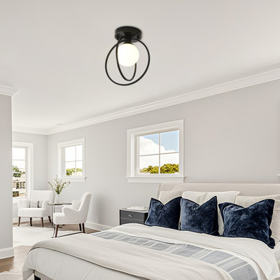 1-Light Globe Flush Mount Light