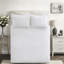 Ensembles de literie réversibles confortables, polyester doux, blanc élégant, chambre à coucher
