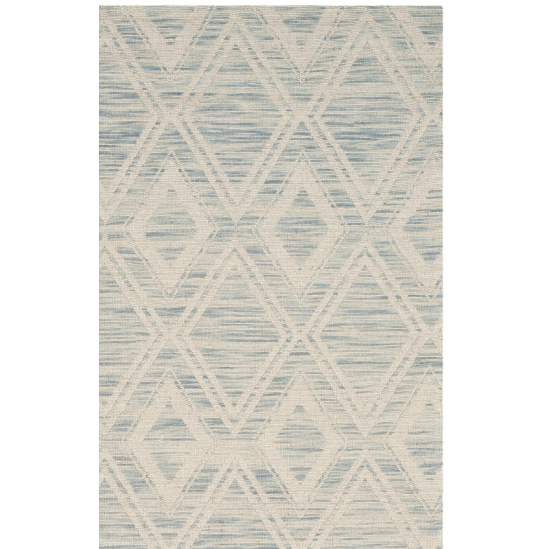 Amritpal Hand Loomed Wool And Cotton With Latex Geometric Rug, Runner 2'3" x 8'