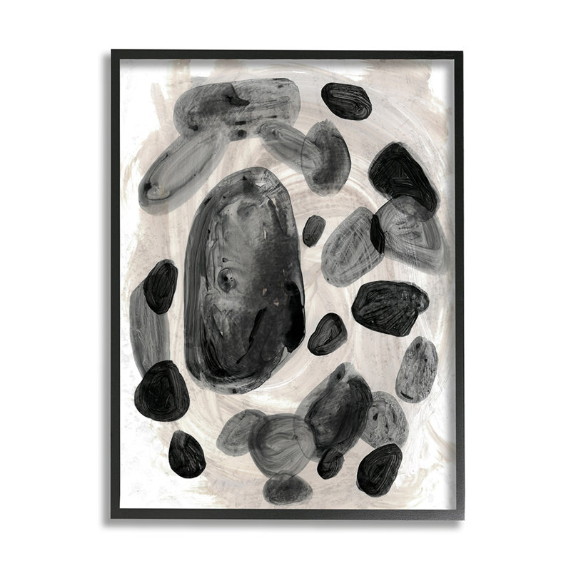 «Shades of Grey Abstract Organic Shapes Watercolor» par Daphne Polselli - impression d'art graphique