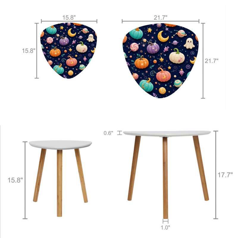 Ensemble de 2 tables basses gigognes Triangle