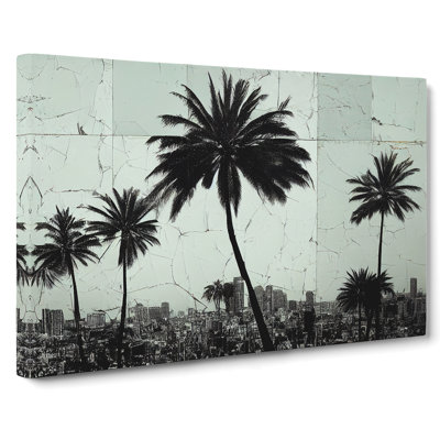 Expressive Palm Trees - Wrapped Canvas Print