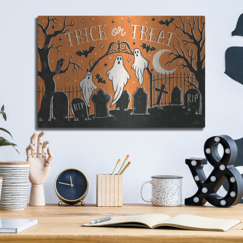 Art mural en métal «Hocus Pocus 1» par Laura Marshall, H 12 po x l 16 po