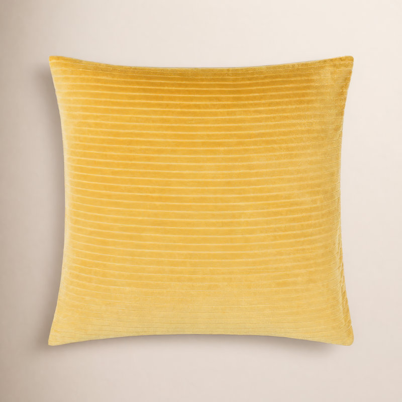 Coussin Alda, Moutarde, 18 po x 18 po, Housse de coussin seulement - sans coussin