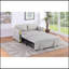 Causeuse-lit en velours de peluche beige 55,5 po Percy-108523586