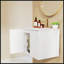 Meuble-lavabo mural 24 po avec lavabo, portes doubles, charnières à fermeture douce, lavabo en céramique, assemblage facile, poignées dorées, rangement-363596567-363596565