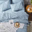 Bed-in-a-bag bourgogne simple TG TG - ensemble d'édredon à plis pincés bleu clair avec draps, taies d'oreiller et taies décoratives pour chambre de dortoir (ensemble de 5)-105523227-105523229