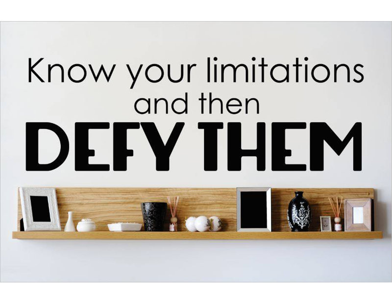 Text & Numbers Wall Decal, 6" H x 20" W x 0.16" D, Black