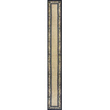Antique Peking Hallway Runner Wool Blue Navy, Ivory Beige Cream White Rug