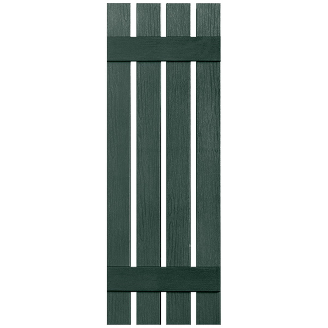 Two Batten, Four Board Open Vinyl Shutters Pair (Set of 2) Alpha Shutters 