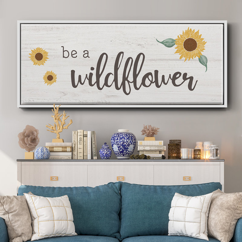 Be a Wildflower - Toile encadrée, H 12 po x l 30 po