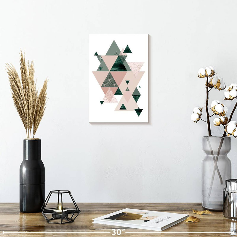 Avery Evergreen Blush Geo II, H 12 po x l 8 po
