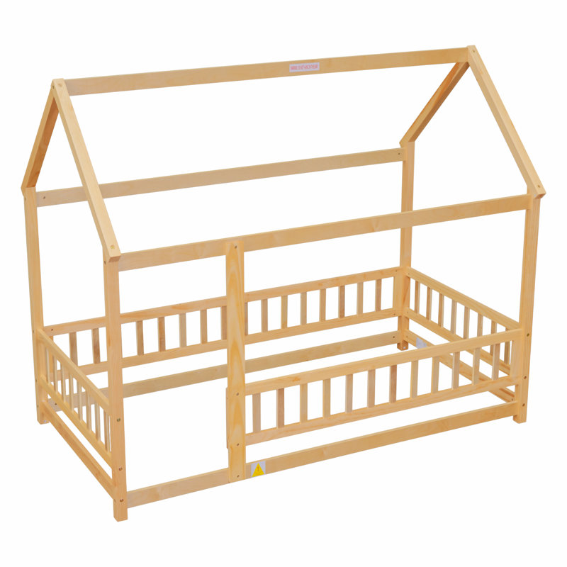 Twin Wooden Bed Frame, Natural, Twin