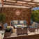 Ensemble de conversation modulaire en rotin pour 4 personnes avec coussins