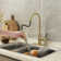 CASAINC Single-Handle Pull-Down Kitchen Faucet Single Hole Faucet with Deck Plate
