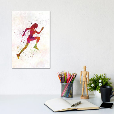 " Woman Runner Running Jogger Jogging Silhouette 02 " by Paul Rommer Painting Print