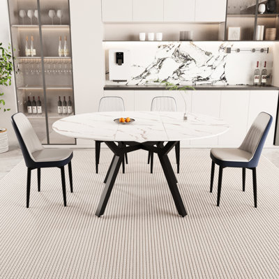 Mobilier de salle à manger extensible - Grattage, disposition d'apparence élégante, sièges élégants