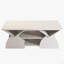 Table basse de coin rectangulaire arrondie en bois d'ingénierie pour le salon, table de rangement facile à assembler avec tablettes ouvertes, cadre robuste pour la salle de réception, table basse moderne de conception géométrique-341371572