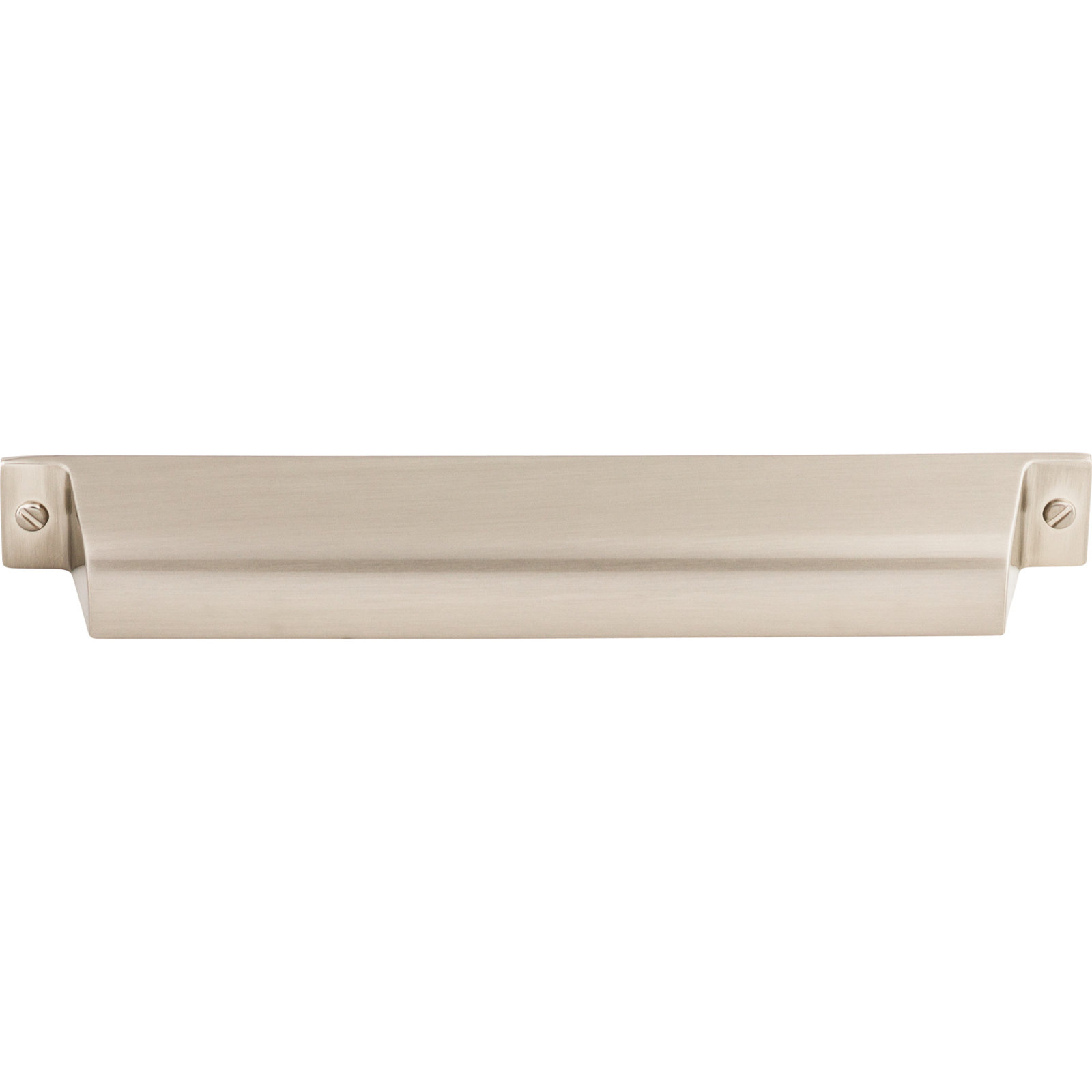 Channing Cup Bin Cabinet Pull, 7" Center to Center, Brushed Satin Nickel